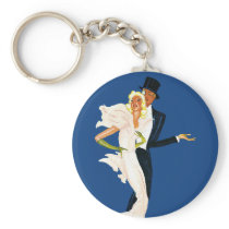 Vintage Travel Poster, Monte Carlo, Monaco Keychains