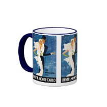 Vintage Travel Poster, Monte Carlo Mugs