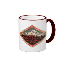 Vintage Travel Poster, Mount Everest, India Coffee Mug