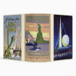 Vintage Travel Poster, New York City Landmarks Vinyl Binders