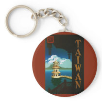 Vintage Travel Poster, Taiwan Key Chains