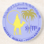 Vintage Travel Poster, Tunisia, Tunisie, Africa Beverage Coasters