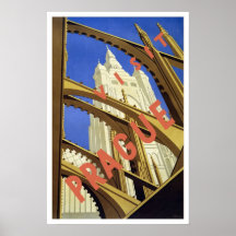 Vintage travel,Prague Print