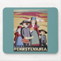 Vintage Travel - Rural Pennsylvania Mouse Pads