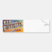 Vintage Travel San Francisco Bumper Sticker