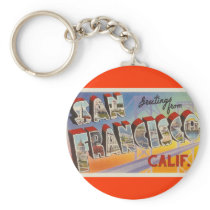 Vintage Travel San Francisco Key Chains
