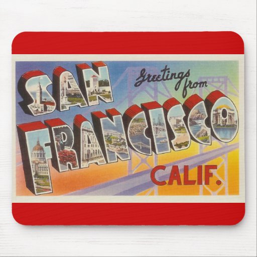 Vintage Travel San Francisco Mousepad