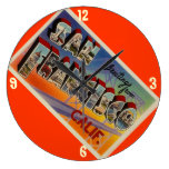 Vintage Travel San Francisco Round Wall Clock