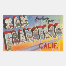 Vintage Travel San Francisco Stickers