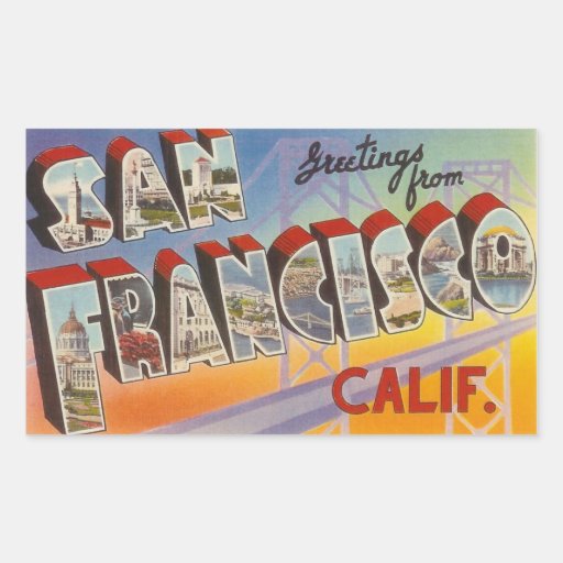 Vintage Travel San Francisco Stickers