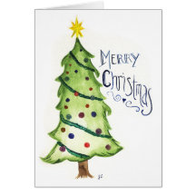 Vintage Tree Christmas Card