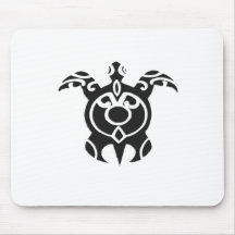Vintage Tribal Turtle Tattoo Design Mousepad
