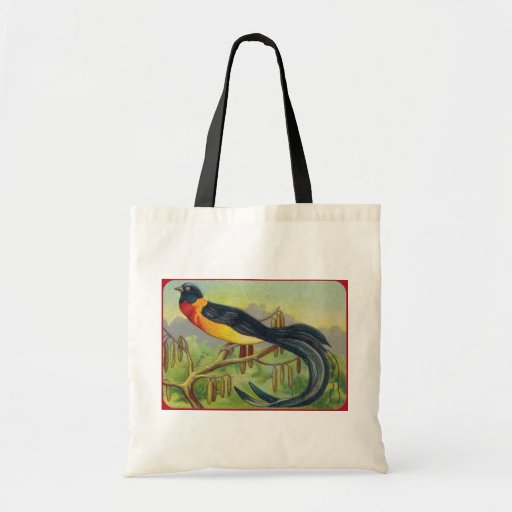 Vintage Tropical Bird Print Bag