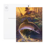 Vintage Trout Fishing; Catch and Release Post Card
