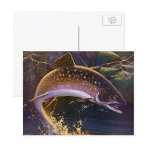 Vintage Trout Fishing; Catch and Release Post Cards