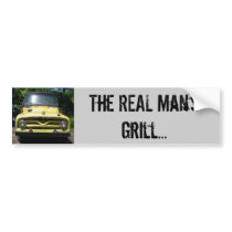 Vintage Truck Grill Bumper Sticker