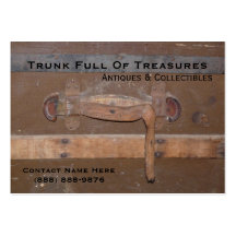 Vintage Trunk for Antiques and Collectibles Business Card Template