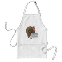 Vintage Turkey Thanksgiving Greetings Aprons
