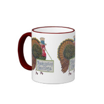 Vintage Turkey Thanksgiving Greetings Coffee Mug