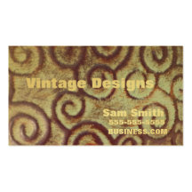 VINTAGE TURQUOISE/BROWN METAL DESIGN BUSINESS CARD TEMPLATES