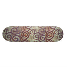 VINTAGE TURQUOISE/BROWN METAL DESIGN SKATE DECKS