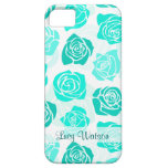 Vintage turquoise roses iPhone 5 Case