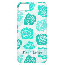 Vintage turquoise roses iPhone 5 Case