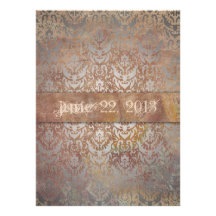 Vintage Tuscan Damask Italian Elegance Custom Announcement