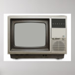 vintage tv set poster