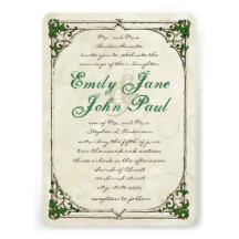 Vintage Twig Ivy Frame Wedding Invitation