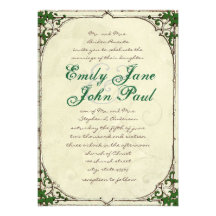 Vintage Twig Ivy Frame Wedding Invitation