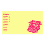 Vintage Typewriter Business Card Templates