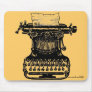 Vintage typewriter graphic art mousepad design