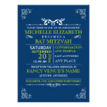 Vintage Typography Poster Bar-Bat Mitzvah Personalized Invitations