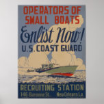 Vintage U.S. Coast Guard Enlist Boat owners