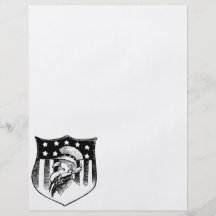 Vintage Uncle Sam and American Flag on Shield Flyer Design