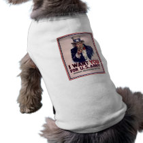 Vintage Uncle Sam Recruitment Poster Dog T-shirt