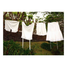 Vintage underwear laundry announcements
