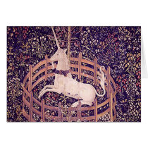 Vintage Unicorn In Captivity Tapestry Cards