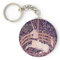 Vintage Unicorn In Captivity Tapestry Key Chain