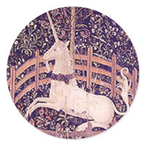 Vintage Unicorn In Captivity Tapestry Sticker