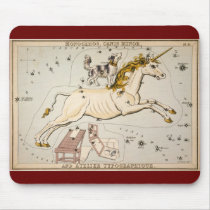 Vintage Unicorn Star Constellation  Map Mousepad