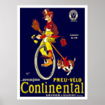 Vintage Unicycle Poster: Continental Tires posters