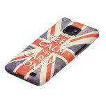 Vintage Union Jack flag keep calm and carry on Samsung Galaxy S Covers