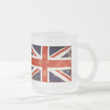 Vintage Union Jack Frosted Tea Mug
