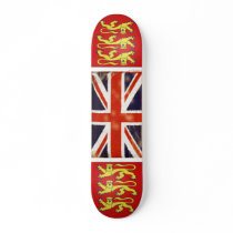 Vintage Union Jack Skate Deck with Coat of Arms