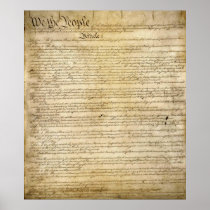 Vintage United States Constitution Print