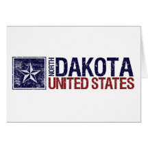 Vintage United States with Star – North Dakota Cards
