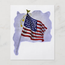 Vintage US Flag in Patriotic Colours Flyer Design
