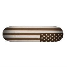 Vintage USA Flag Custom Skate Board